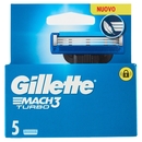 Gillette Lamette Rasoi Uomo Mach3 Turbo per Rasoio a 3 Lame, Confezione da 5 Lamette Barba